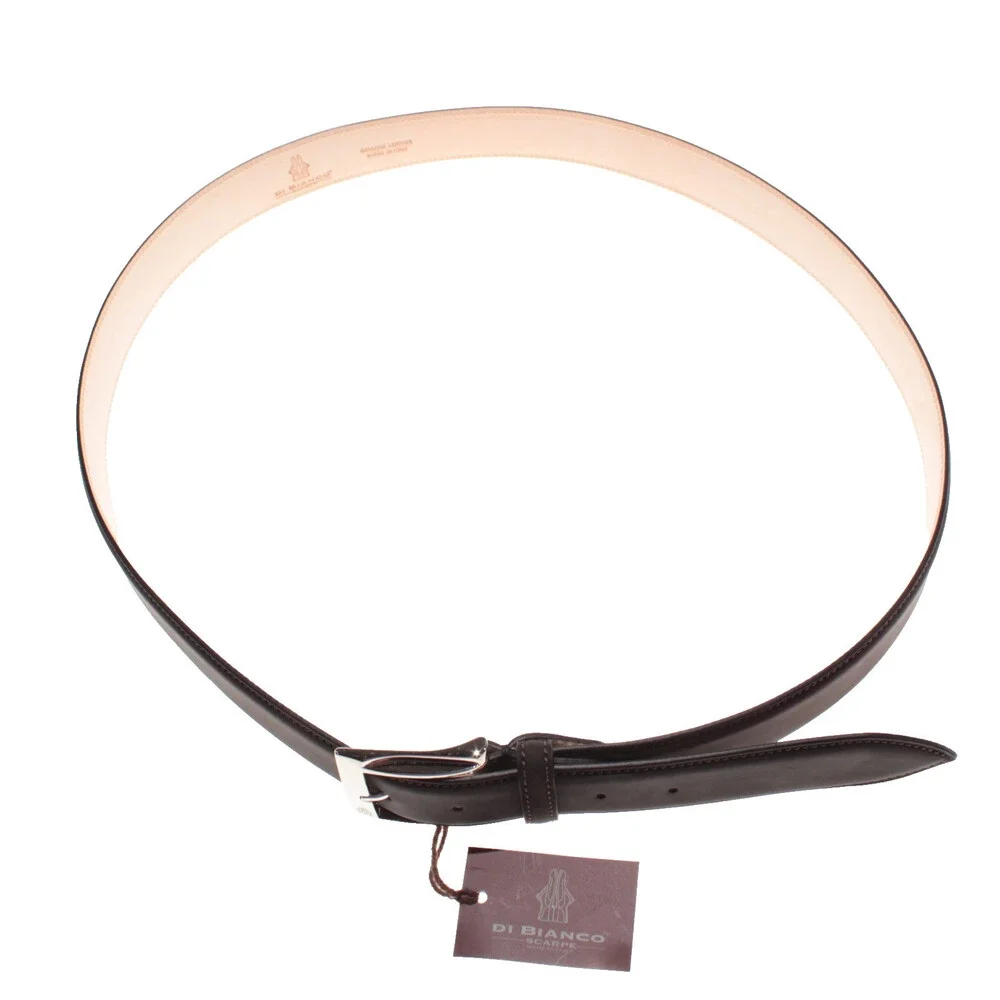 Di Bianco NWT Cut to Size Dress Belt In Solid Brown Leather One Size